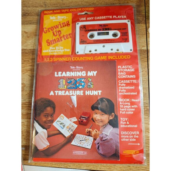 New Interscope 1982 Book & Tape Learning Numbers Vintage Set - Picture 1 of 12